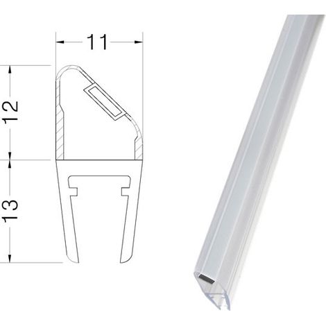 Profilo magnetico per box doccia cristallo mm.6/8 777301PT - - GIUSEPPE TIRINNANZI - -