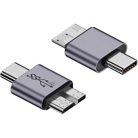 Adaptateur USB 3.0 Type C Mâle vers Micro B pour Disque Dur et Téléphone