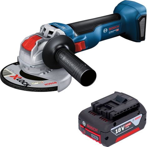 Bosch GWX 18V-10 Smerigliatrice angolare a batteria 18 V 125 mm Brushless + 1x batteria 4,0 Ah - senza caricabatterie