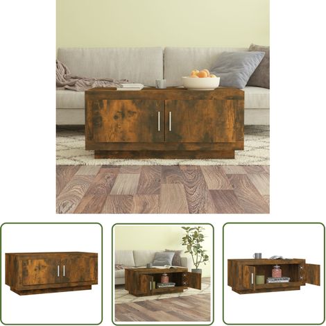 Furniture Limited - Table basse Chêne fumé 102x50x45 cm Bois d'in (1/5)