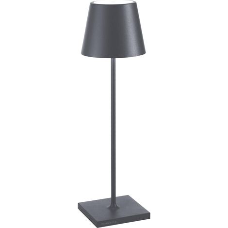 Lampe de Table LED sans fil,Lampe de Bureau en Metal Recharcheable et Dimmable avec USB et une batterie Puissante – Lumière Portable pour Intérieur et Extérieur (Gris,Carré）