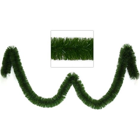 Ghirlanda filo verde cornice per decorazioni natalizie addobbi allestimento negozio casa scale interni ed esterni 270 cm (1/5)