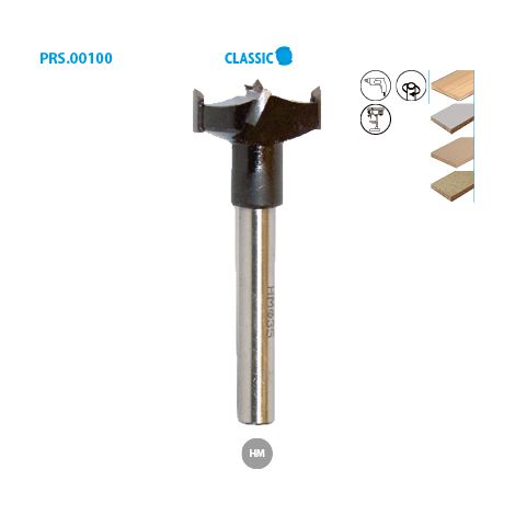 Formfräser aus Hartmetall mit flacher Grundform für Holz Classic ø 35 ø Schaft 10 Länge 90 mm (1/2)