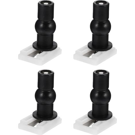 4 pièces Fixation de siège de WC, Vis de couvercle de siège, Montage supérieur charnière accessoire, Convient aux Trous Borgnes Dans les Toilette, Rechange pour Charnières (1/5)