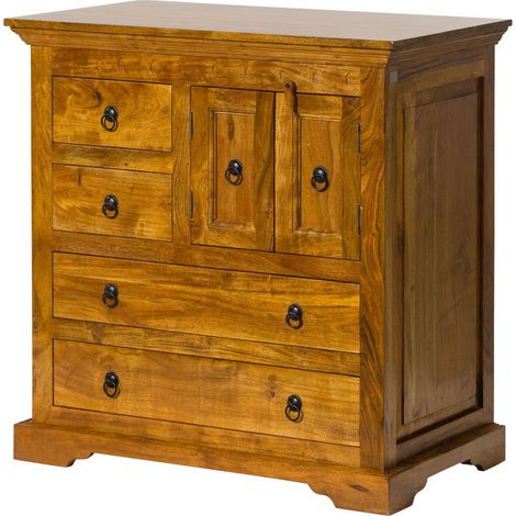 Kommode Akazie 87x50x87 honig lackiert OXFORD 0446 (1/4)