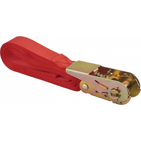 Cinghia di serraggio, 5m, cricchetto, rosso - THIRARD