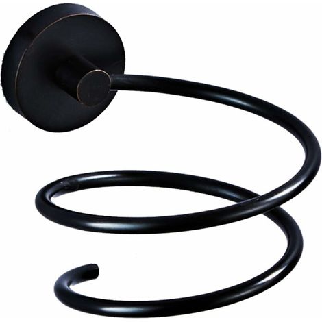 Porte Sèche Cheveux Support Titulaires de Sèche-Cheveux (Noir) (1/5)