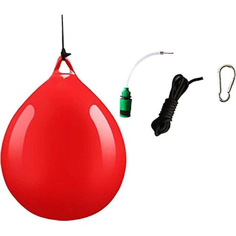 Sac de frappe à eau avec injecteur et crochet pour sangle, idéal pour la boxe à domicile. (1/5)