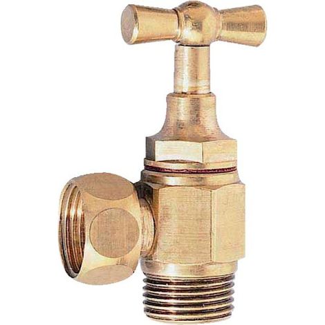 Robinet de chasse d'eau équerre brut à potence 12x17 – Pour installations sanitaires – 88g – Dimensions compactes pour espaces réduits – Porquet