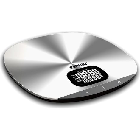 Bilancia digitale da cucina in acciaio capacità 5 kg
