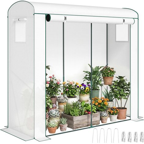 Outsunny Mini Greenhouse, Portable Indoor Outdoor Green House with PE Cover