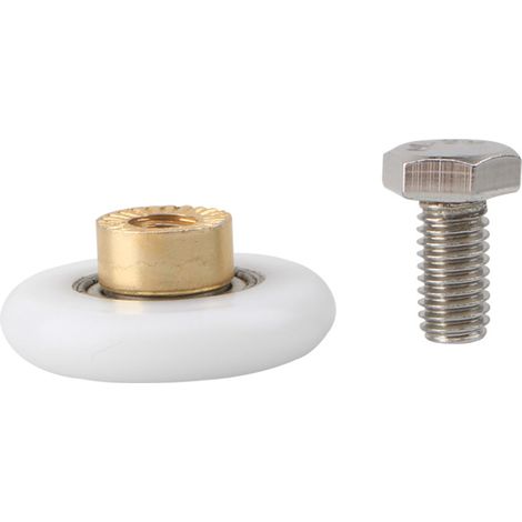 Lot de 4 roulettes de rechange pour porte de douche coulissante  (20 mm de diamètre)