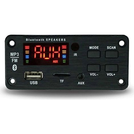 12V MP3-Decoderkarte, Bluetooth-Freisprecheinrichtung fürs Auto, USB-MP3-Player kompatibel mit WMA, WAV und TF-Karte. (1/5)