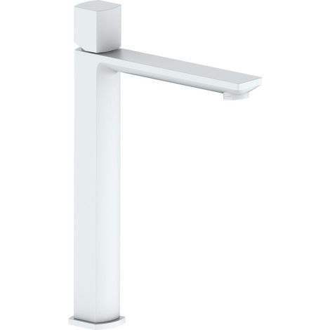 Miscelatore lavabo alto in ottone color bianco con portata limitata - serie Marte