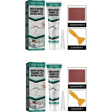 NICOLA 2-Tube Tile Repair Paste, Furniture Crack Repair, Quick and Easy Crack Repair (1/5)
