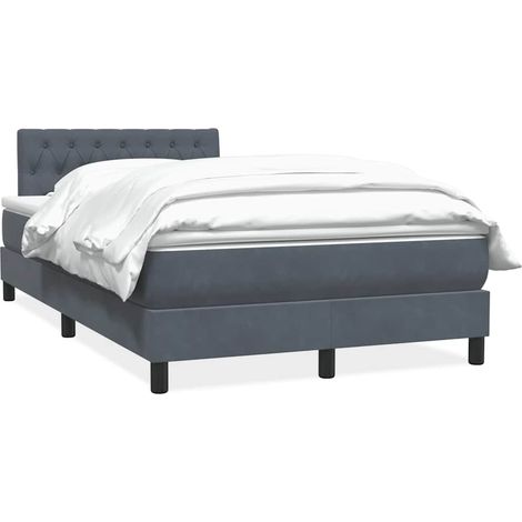 Maison Exclusive - Boxspringbett mit Matratze Dunkelgrau 120x220