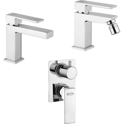 Jacuzzi Rubinetteria set miscelatori lavabo bidet e incasso doccia con deviatore modello Twinkle (1/5)