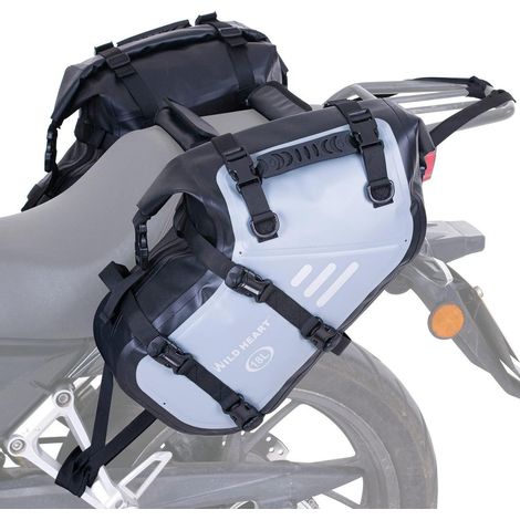 Sacoche latérale moto étanche 36L, bagage arrière, accessoires moto gris (1/5)