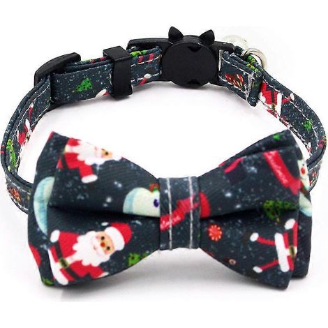 Collar con pajarita de Papá Noel para decoración de mascotas, 2 unidades, colores surtidos. (1/5)