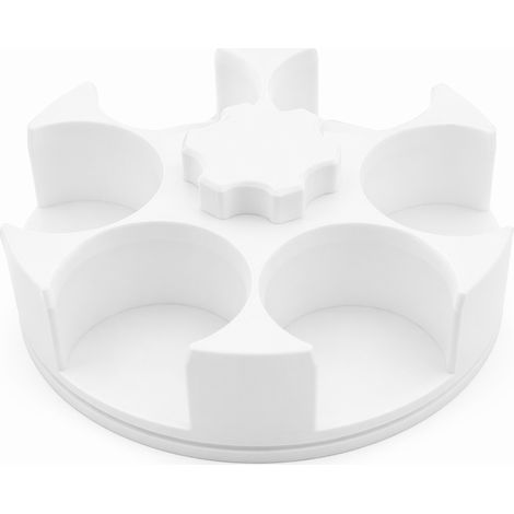 Organizador giratorio blanco para especias, ideal para la encimera de la cocina. (1/3)
