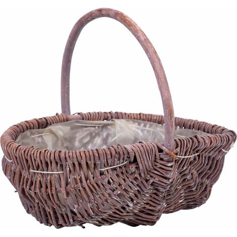 Cesta de mimbre marrón 25x20x20 (1/5)