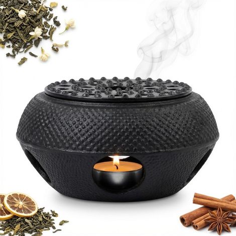 CHAUFFE-BOUGIES EN FONTE NOIRE Ø 14,7 CM POUR CHAUFFER LES BOUGIES