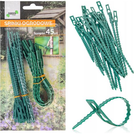 Clips pour poteaux de jardin 13 cm / 17 cm / 23 cm - Lot de 45