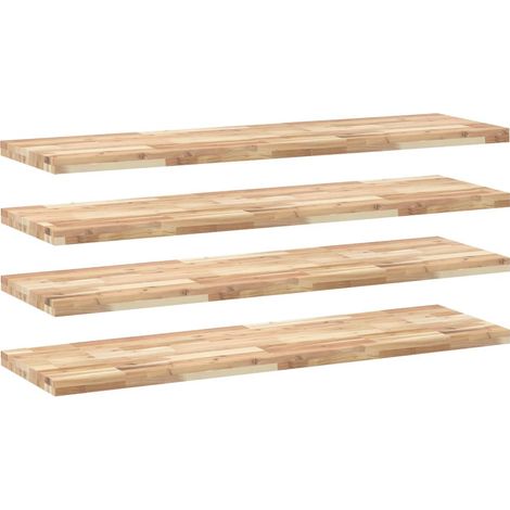 Maison Exclusive - Schweberegale 4 Stk. 160x40x4 cm Massivholz Ak