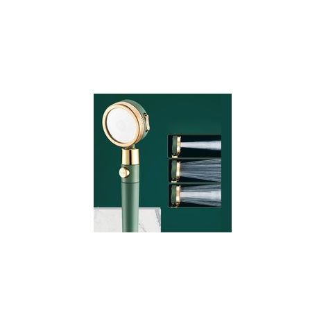 Energiesparender Duschkopf, wassersparend, 4,6 Liter/Minute Wasserdurchfluss, Handbrause, sparsamer Duschkopf mit Druckerhöhungspumpe, Filter und Absperrventil, 3+1 Strahlarten - Crezuo