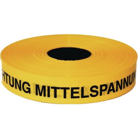 KELMAPLAST Trassenwarnband Achtung MittelspannungskabelBreite 40 mm Länge 250 m gelb