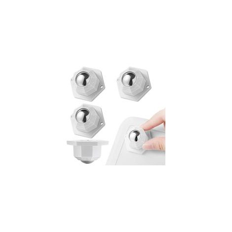 4 Pcs Roulette Charge Lourde, Roulettes à Billes pour Forte Charge Charge 200kg, Roulettes Pivotantes Autocollantes, Petite Roulettes pour Meubles, Roulettes Plates pour Petits Appareils de Cu