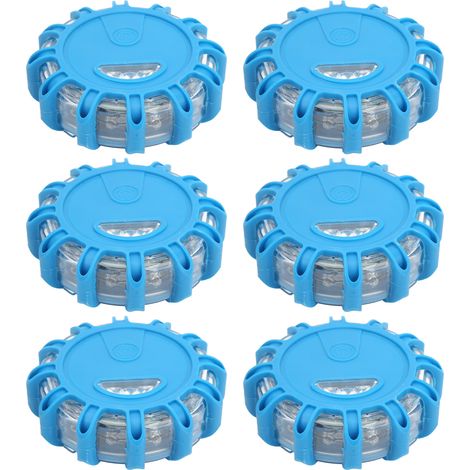 6PCS Feux LED 12V Étanches Antipoussière Haute Luminosité Bleu pour Voiture Maison Terrain Urgence Éclairage (1/5)