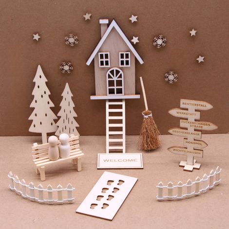 Scène De Noël Miniature - Accessoires Pour Maison De Poupée - Figurines Festives - Modèles Réduits - Lot De 12 Pièces (1/5)
