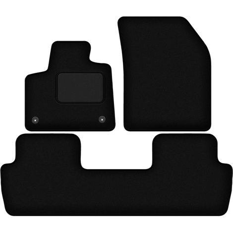 Tapis de sol en velours noir pour : Peugeot 5008 II GT line 5 places (2017-2020)