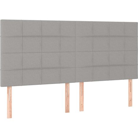 Maison Exclusive - Čelo postele světle šedé 180x5x118/128 cm látkové (1/5)