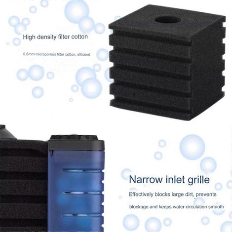 Filtre submersible pour aquarium, tailles M, ultra silencieux pour la culture des poissons. (1/5)