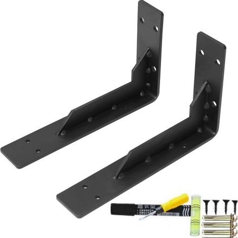 Regalträger, Wandmontage, 20 cm, L-förmiger Eckträger, maximale Traglast 500 kg, Eisenregal 1 - AquaForge
