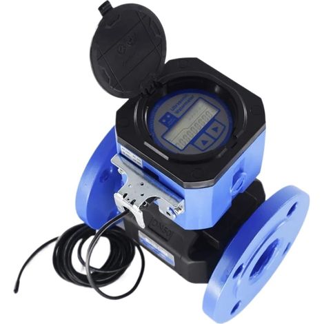 Compteur d'eau à ultrasons DN100, ajout d'une Sortie d'impulsion, Connexion à Bride d'alimentation de Batterie, débitmètre d'eau numérique IP68 (1/5)