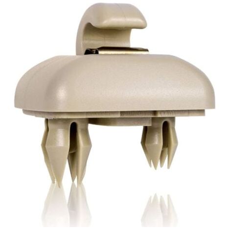 1 pièce clip de pare-soleil de voiture beige clip de pare-soleil, crochet de support de crochet de pare-soleil de voiture pour Audi A1 A3 A4 A5 Q3 Q5 (8E0 857 562) A7 B6 B7 B8 S4 S5 (1/4)