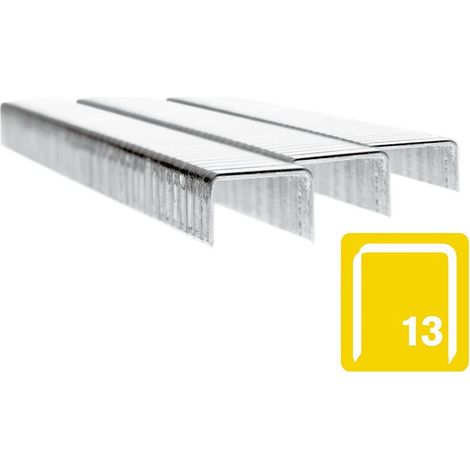 Rapid – High-quality steel staples No. 13 – 6mm length – For textile, tapestry, decoration, and softwood – Pack of 5000 – Galvanized for corrosion resistance (1/3)