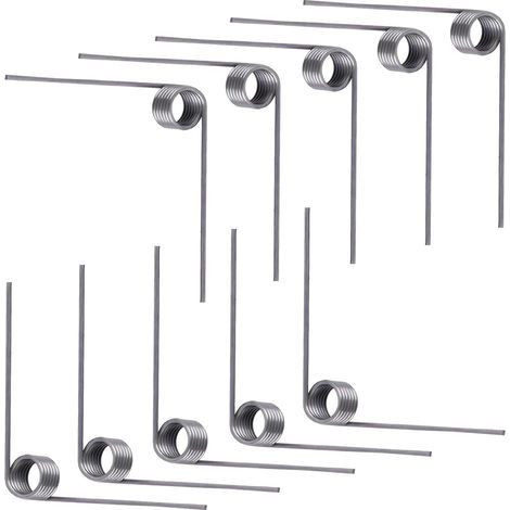 10 Stück Torsionsfedern, Rückholfedern, Drahtdurchmesser 0,7 mm, Außendurchmesser 5 mm, 6 Windungen, Winkel 90°, Für Heimreparaturen (1/5)