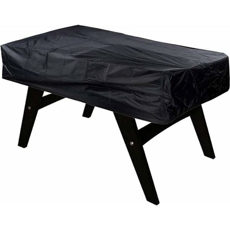 Funda negra para mesa de futbolín, funda rectangular impermeable y a prueba de polvo para sillas de patio/futbolín de exterior, fabricada en tejido Oxford 420D. (1/5)