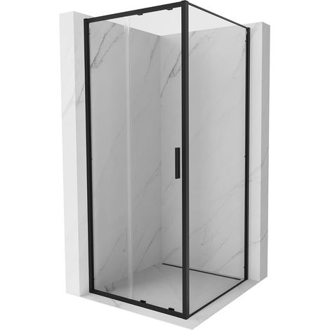 Mexen Exo cabina de ducha corredera 90 x 90 cm, transparente, negra - 8151-090-090-70-00 (1/5)