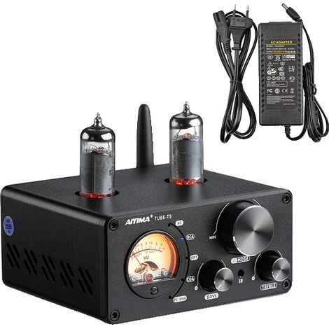 Amplificateur, Bluetooth 5.0, Affichage VU Meter, T9 avec prise EU (1/2)