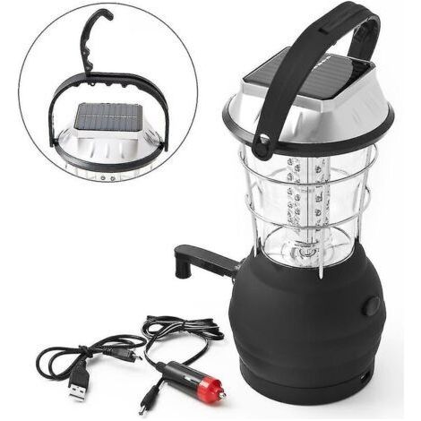 Lanterne Solaire, Dynamo à Maniv 36 Led Lanterne de Camping Lumière de Secours - (1/5)