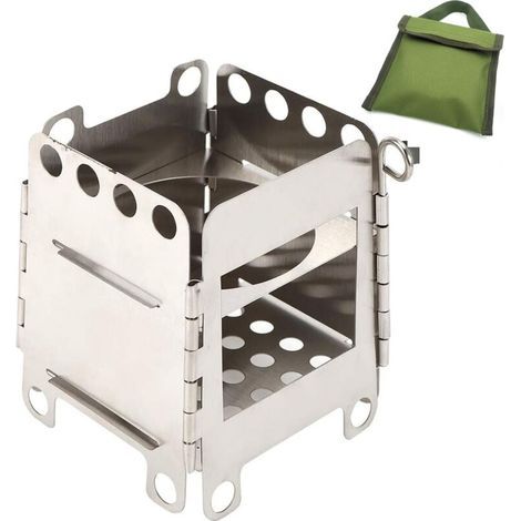 Portable Camping Stoves, Mini Wood Stove for Outdoor Survival Coo (1/5)