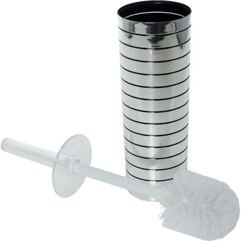 Brosse à WC en acrylique argenté (1/2)
