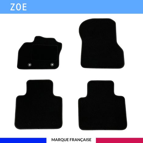 Tapis de sol voiture - Sur mesure pour  Renault ZOE dès 10/2019 - Antidérapant - Tapis de sol 4 pièces (1/4)