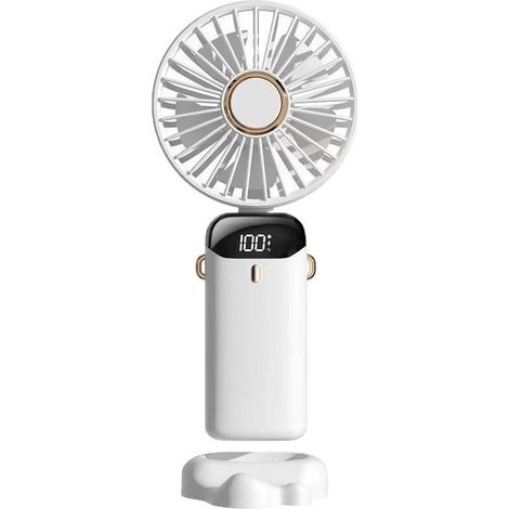 Ventilateur de poche portable - Ventilateur portable rechargeable par USB - Mini ventilateur pliable, blanc (1/5)