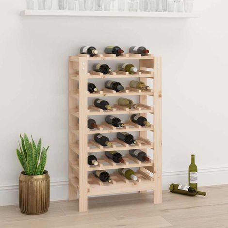 vidaXL Wine Rack 61,5x30x107,5 cm Solid Wood Pine (1/5)